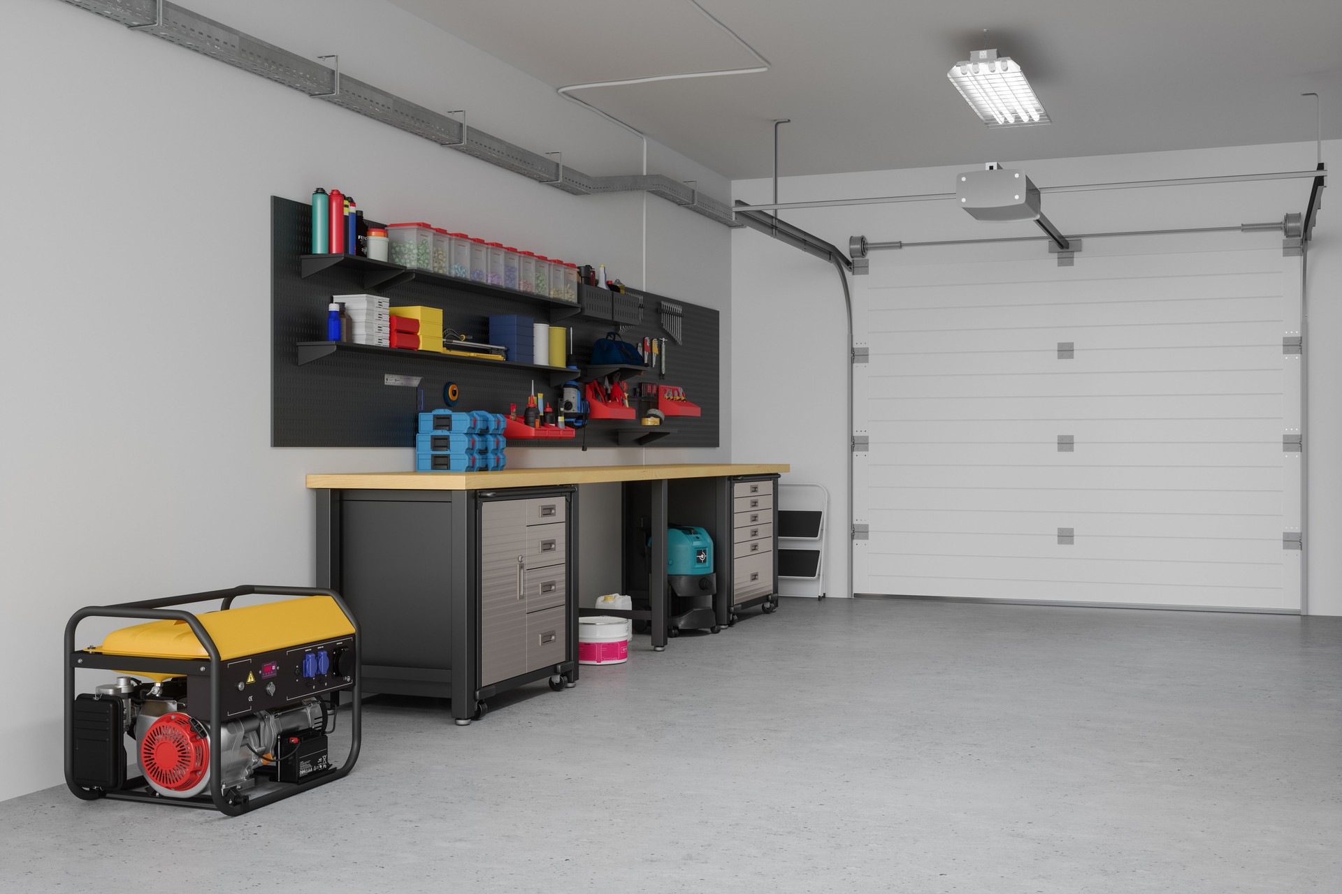 Intérieur de garage avec atelier | Uniko Construction