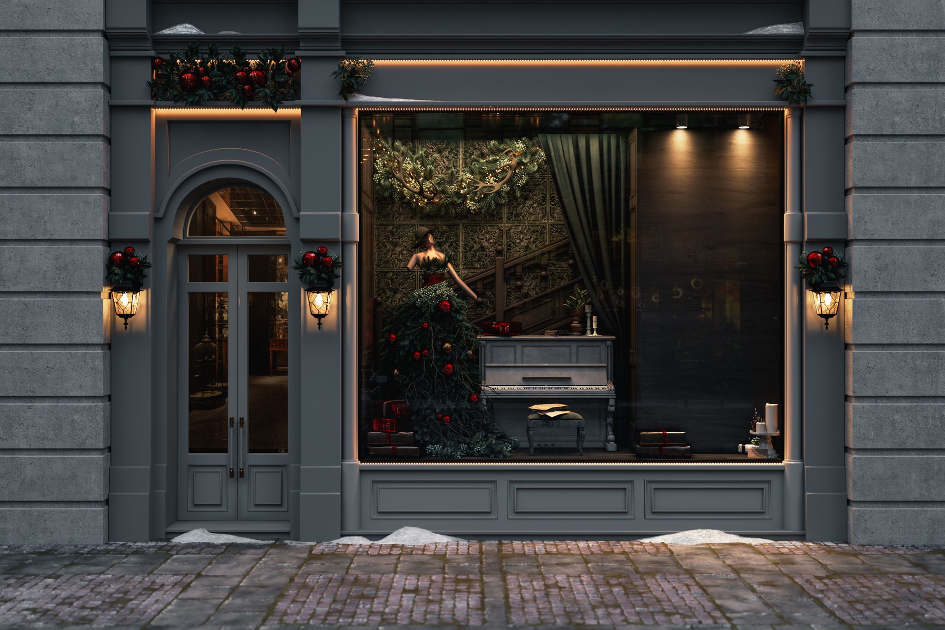 Présentoir de vente au détail de Noël